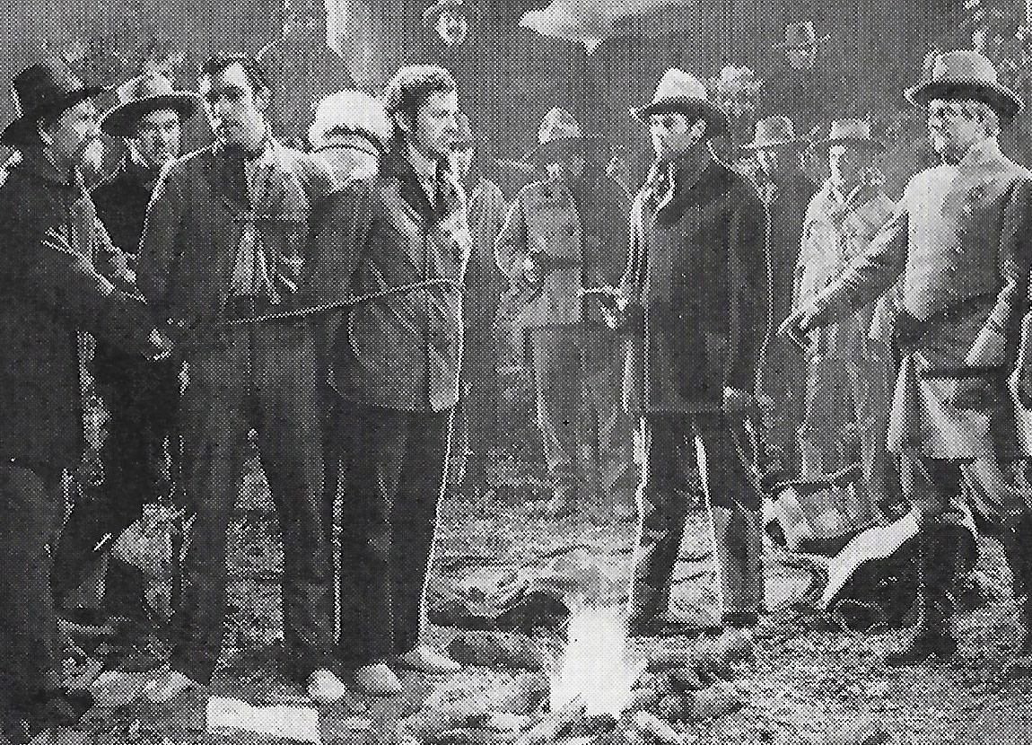Henry Fonda, Anthony Quinn, Dana Andrews, Hank Bell, Frank Conroy, and Harry Morgan in The Ox-Bow Incident (1942)
