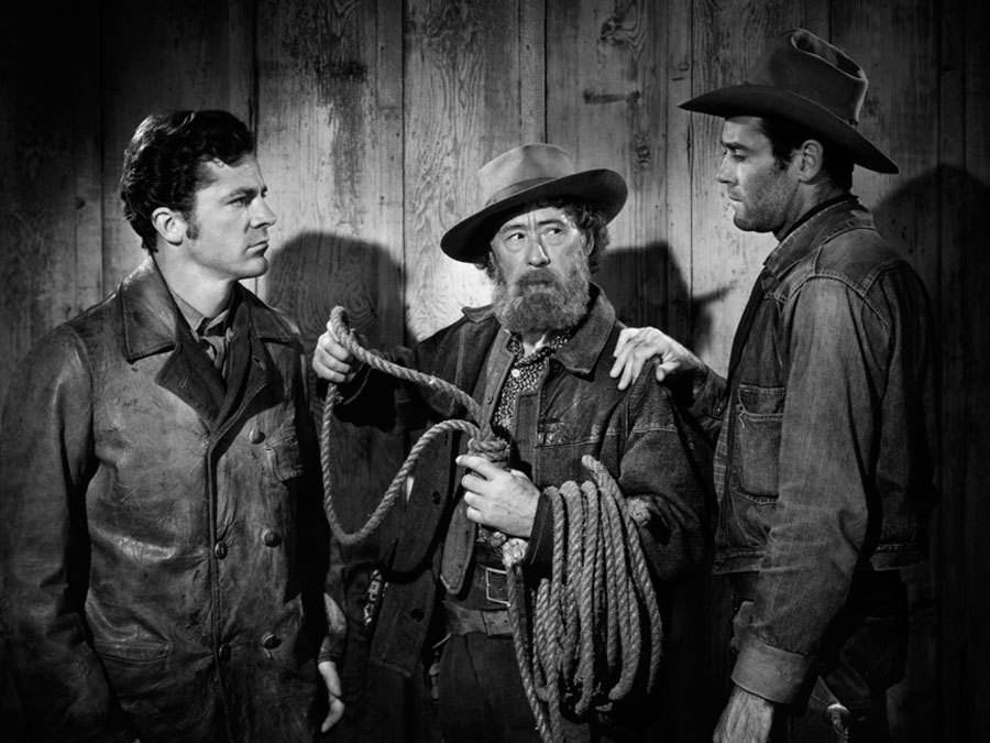 Henry Fonda, Dana Andrews, and Paul E. Burns in The Ox-Bow Incident (1942)