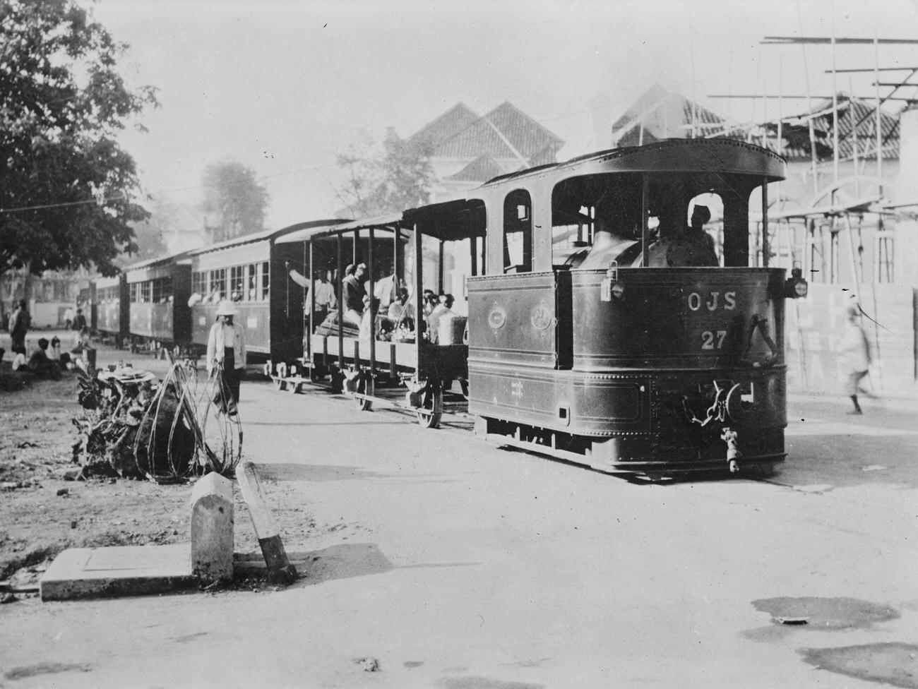Batavian Railroad Passenger Train in the city that is now Jakarta Indonesia, formerly a Dutch Colony under the name Batavia