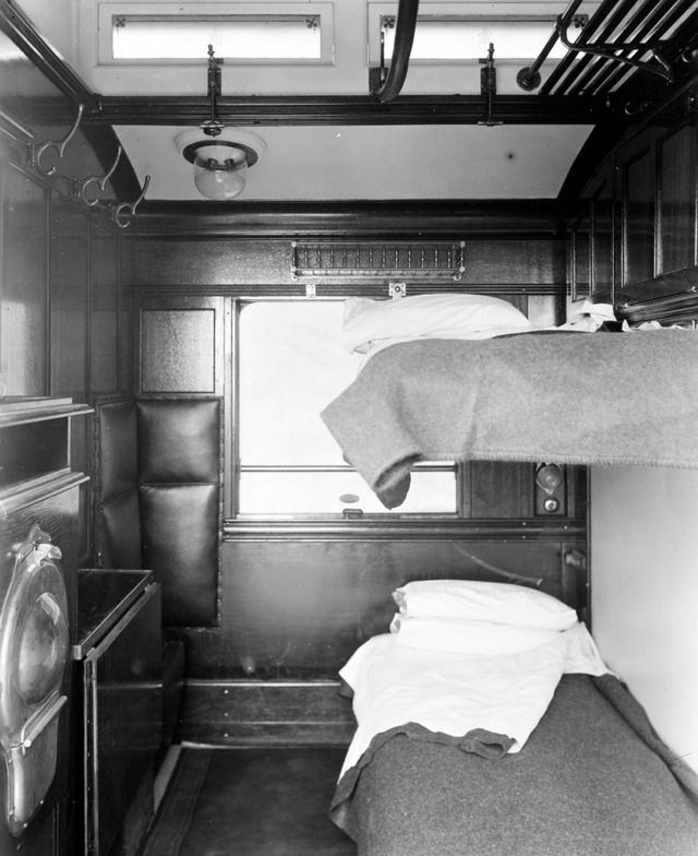 Interior of couple showing sleeping accommodation