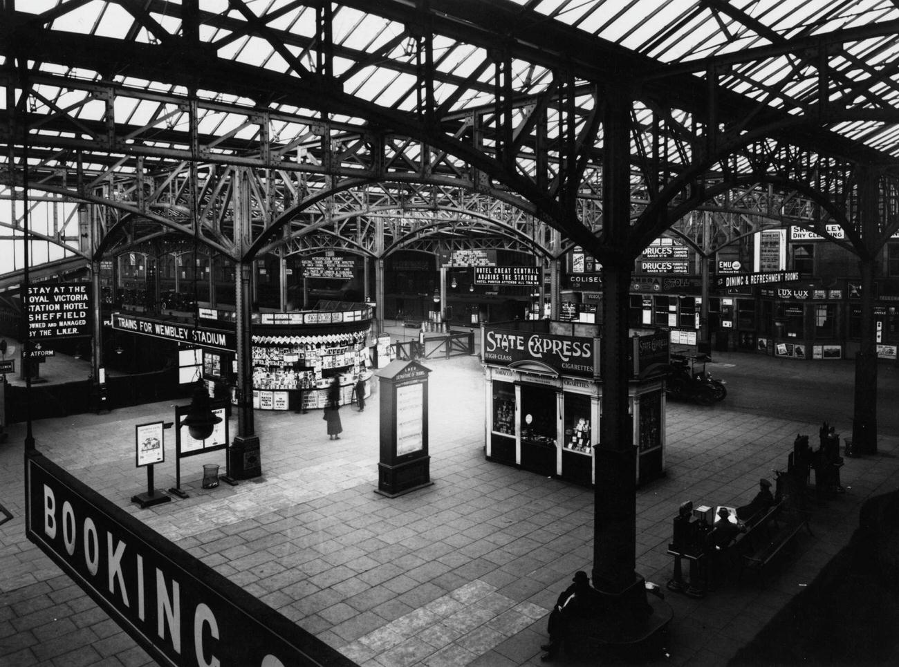 A general view of the interior of Marylebone Station, London, 1928