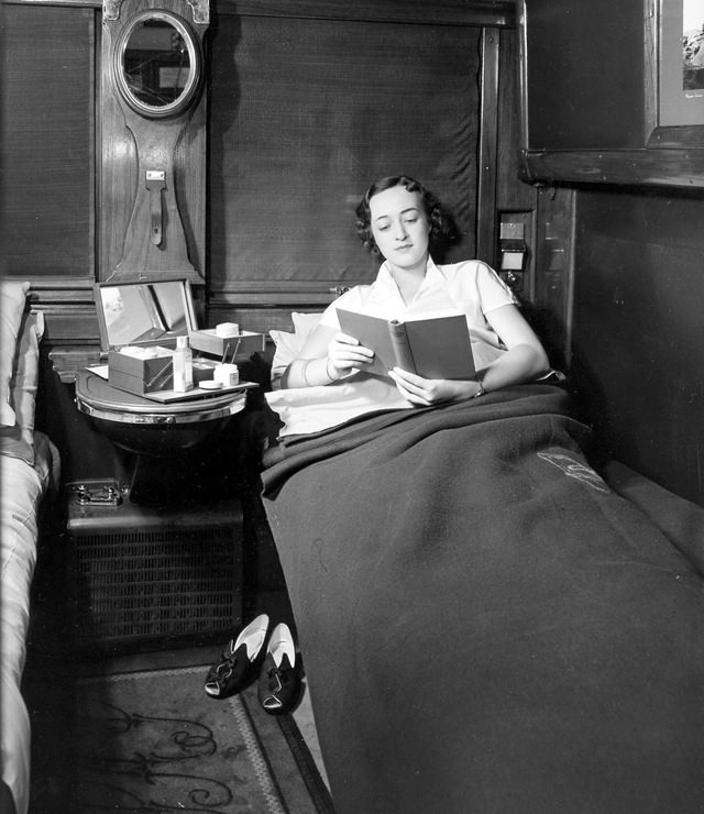 Night scene in a First Class compartment of Blue Train, ca. 1930s