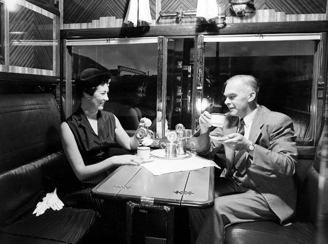 Interior of a Blue Train compartment, 1950s