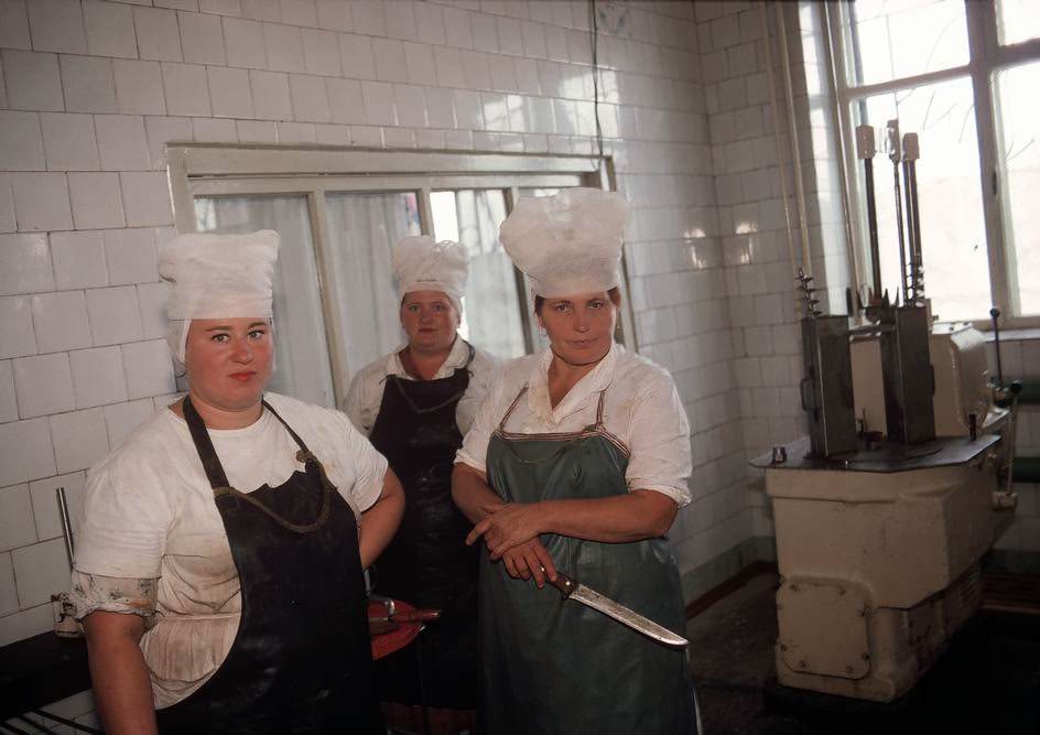 A kitchen at a collective farm in Donetsk.