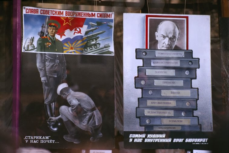 Odessa. Posters for Glasnost and an exhibition of Stalin’s crimes.