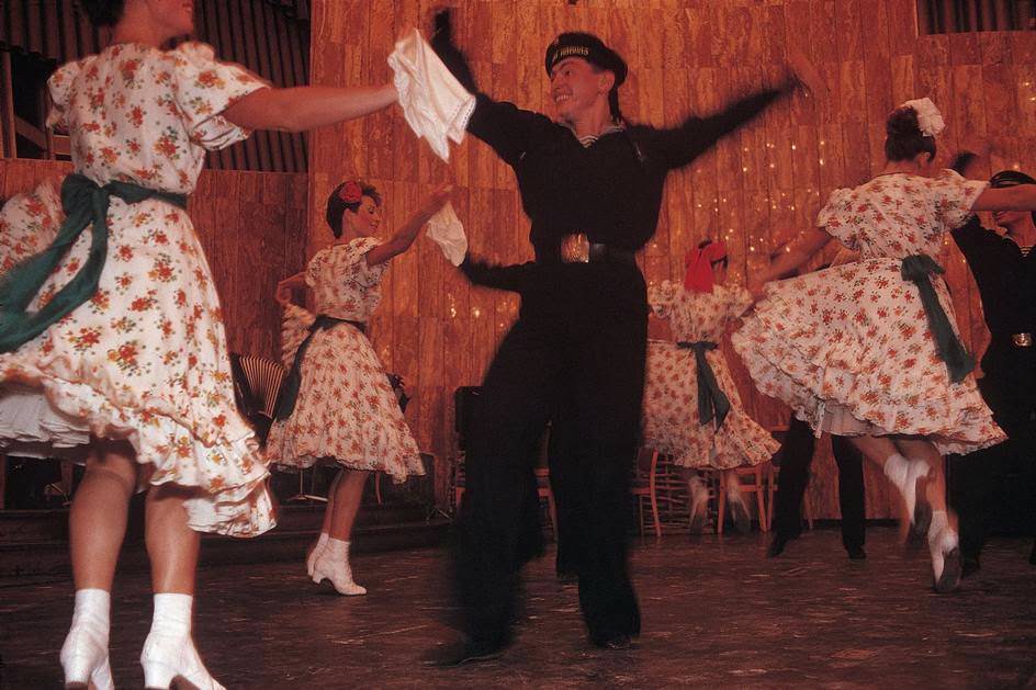 Sailors dancing in Yalta.