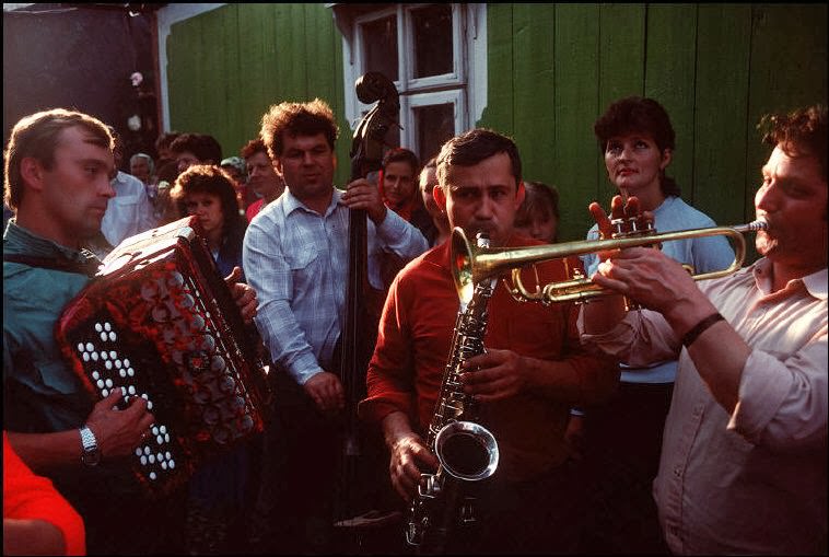 Orchestra at a countryside wedding