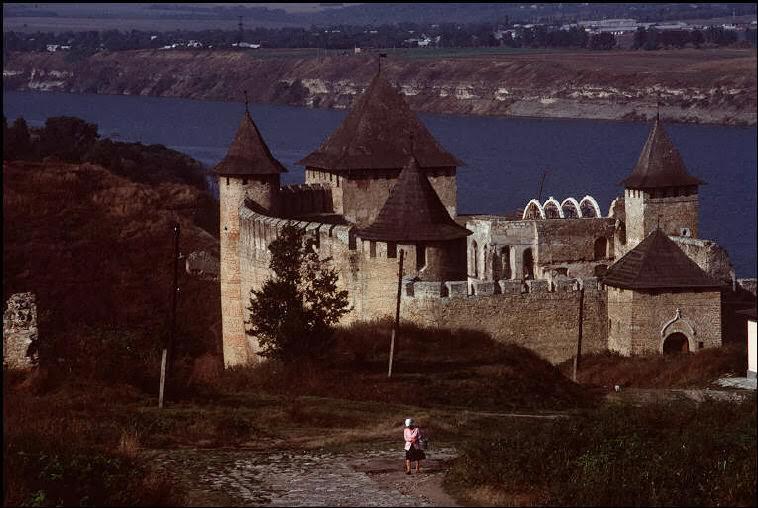 Near the city of Chernivtsi. Khotyn castle on the Dniester river.