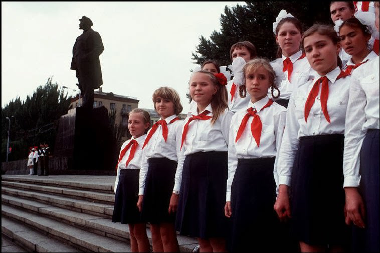 A ceremony in honor of World War II veterans. 1988