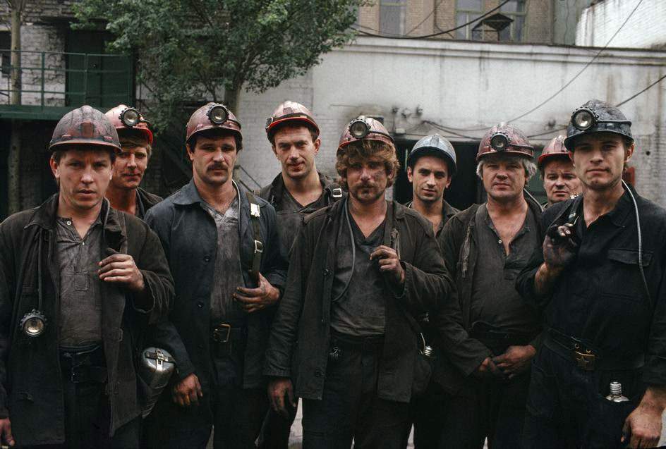 Miners in Donetsk.