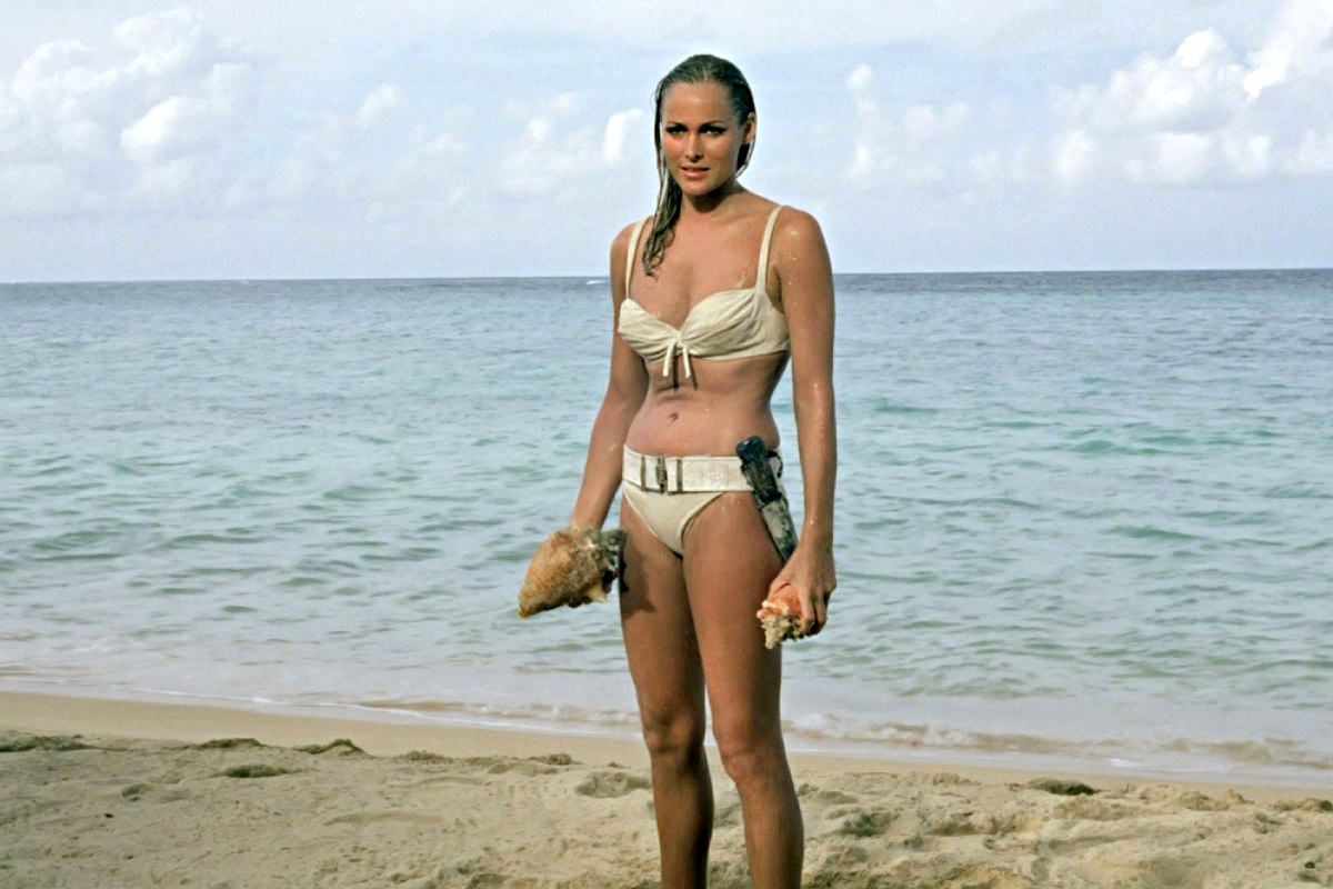 Uncovering the Timeless Charm of Ursula Andress's Ivory Cotton Bikini from Dr. No 1962