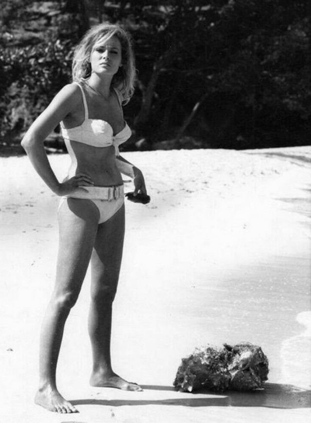 Uncovering the Timeless Charm of Ursula Andress's Ivory Cotton Bikini from Dr. No 1962