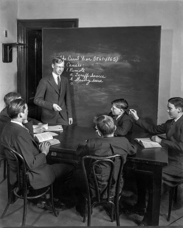 Ernest Kendall, teacher of U.S. Capitol pages, Washington, D.C., 1940