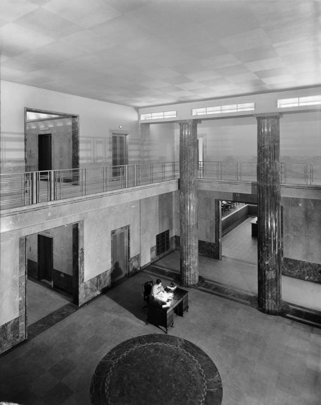 Lobby, Acacia Mutual Life Insurance Co. building, Washington, D.C., 1930s
