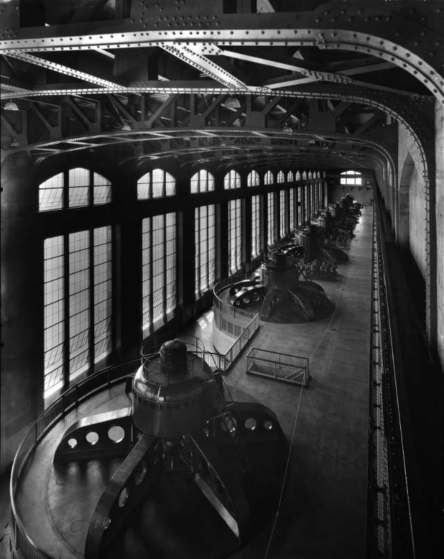 Turbine hall of the Conowingo Hydroelectric Plant, 1930