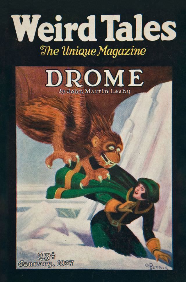 Weird Tales cover, January 1927