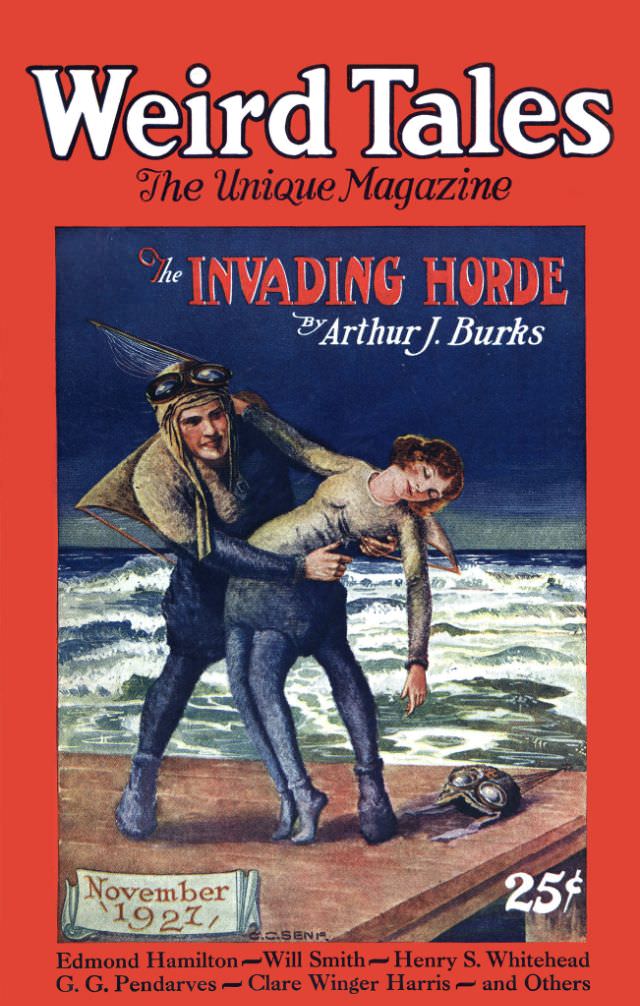Weird Tales cover, November 1927