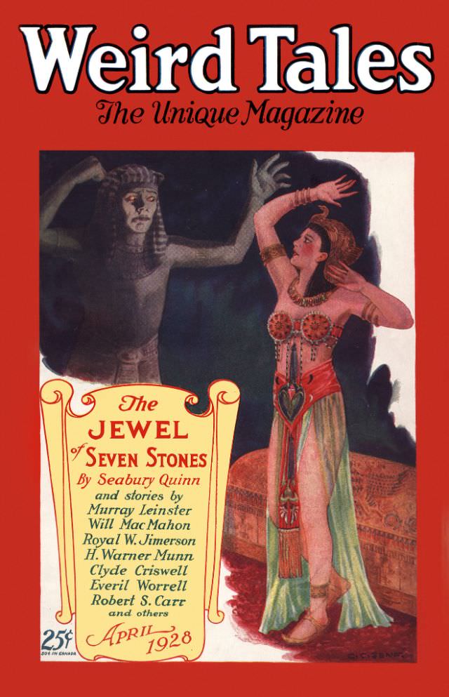 Weird Tales cover, April 1928