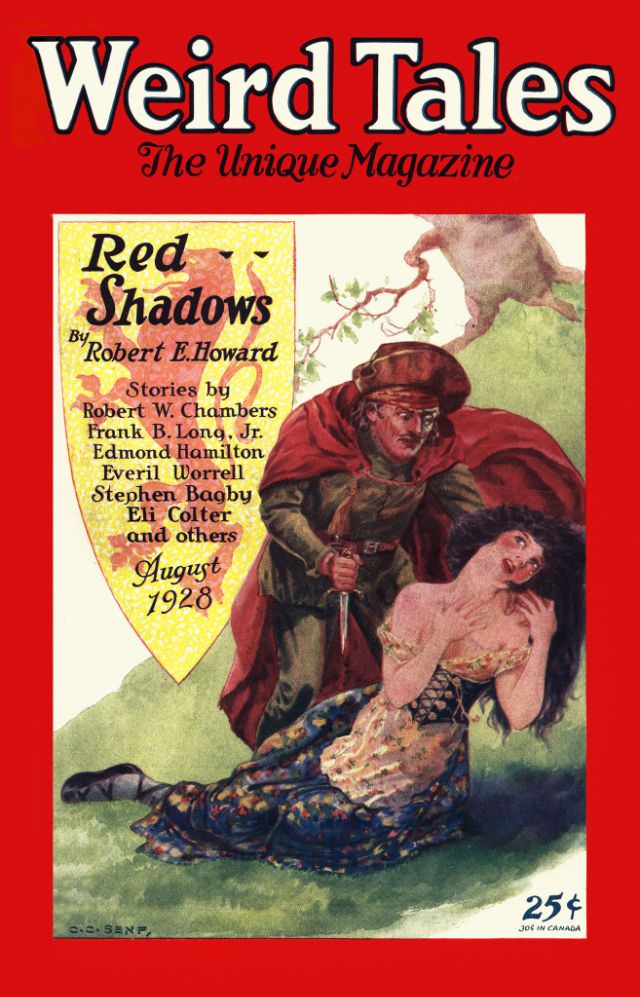 Weird Tales cover, August 1928