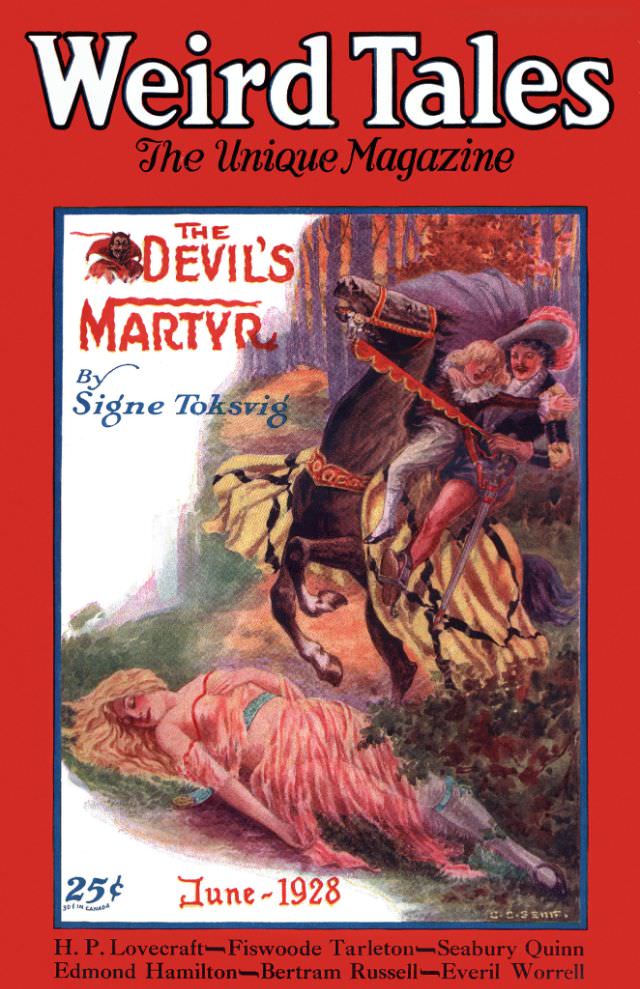 Weird Tales cover, June 1928