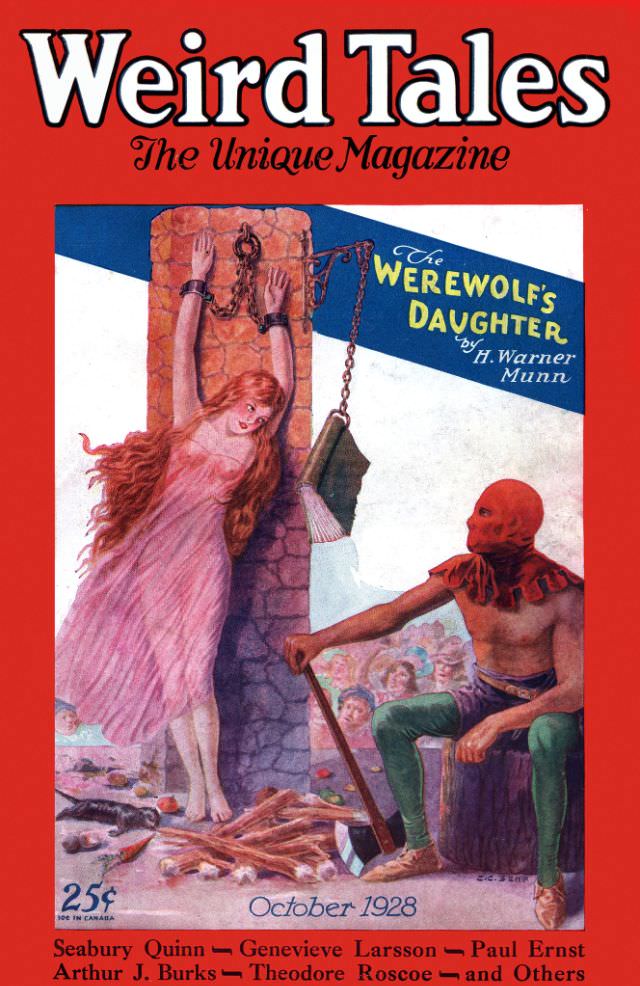 Weird Tales cover, October 1928