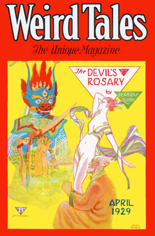 Weird Tales cover, April 1929