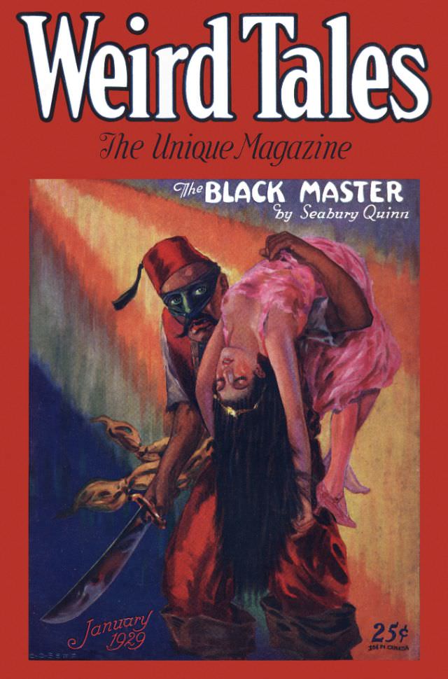 Weird Tales cover, January 1929