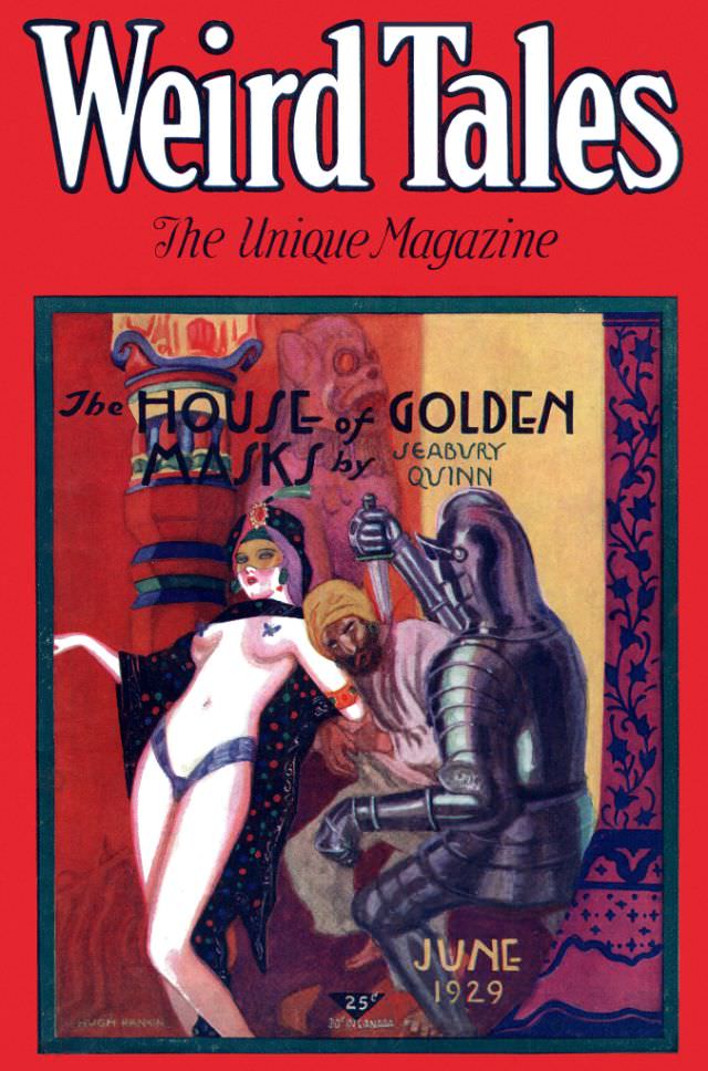 Weird Tales cover, June 1929
