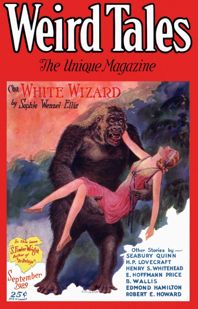 Weird Tales cover, September 1929