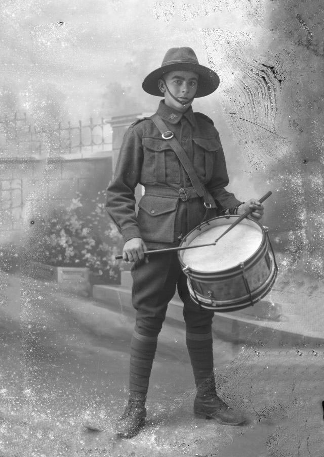 Australian soldier, drummer, WWI