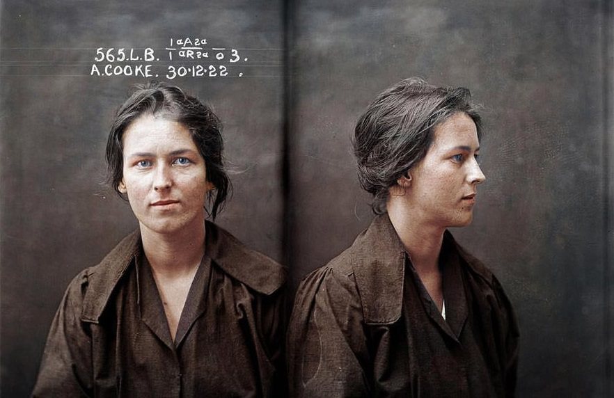 Colorized Mugshots of Australia's Female criminals