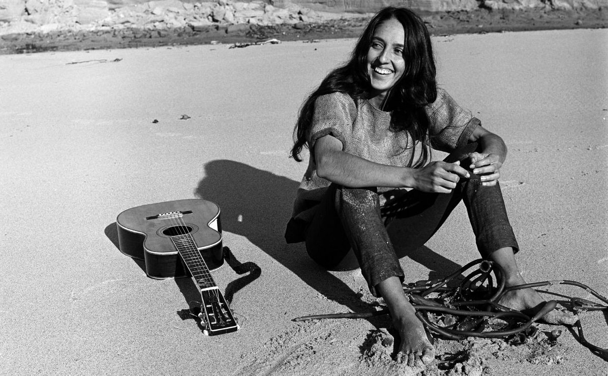 Joan Baez at the Beach