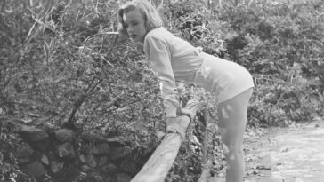 Marilyn Monroe Hiking in woods 1950