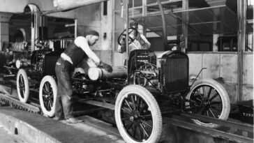 Model T Assembly Line Mass-Production