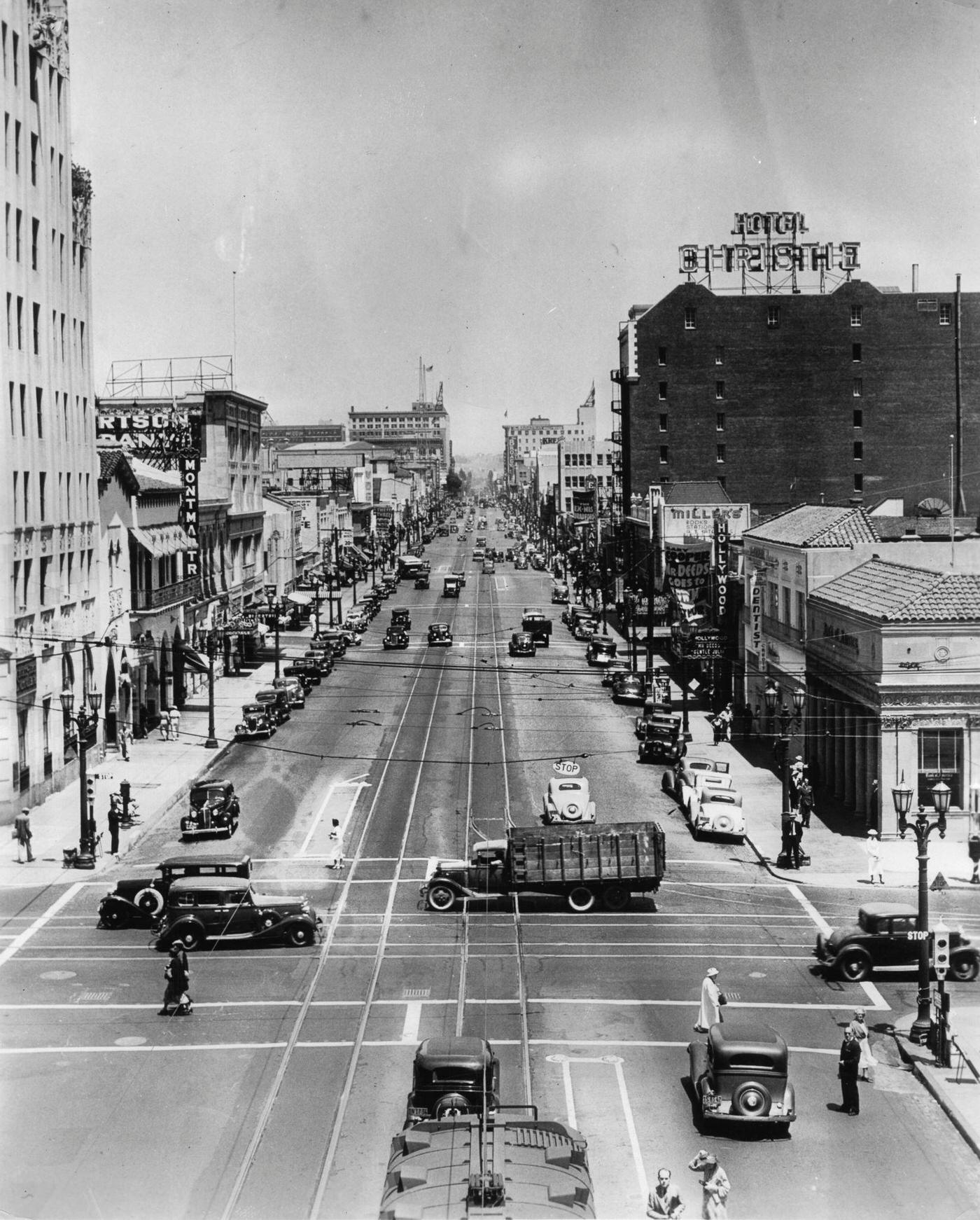 View of Hollywood Boulevard. Hollywood. Los Angeles. California, 1930
