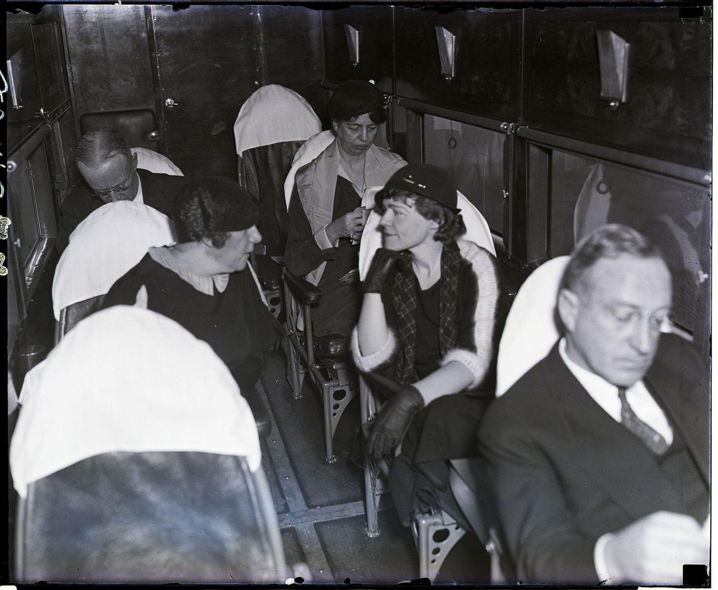 Mrs. F.D.Roosevelt On Plane, 22nd January 1933.