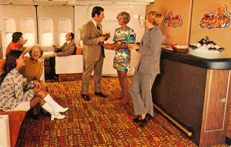 Continental 747 Ponape Lounge, Airline Attendant