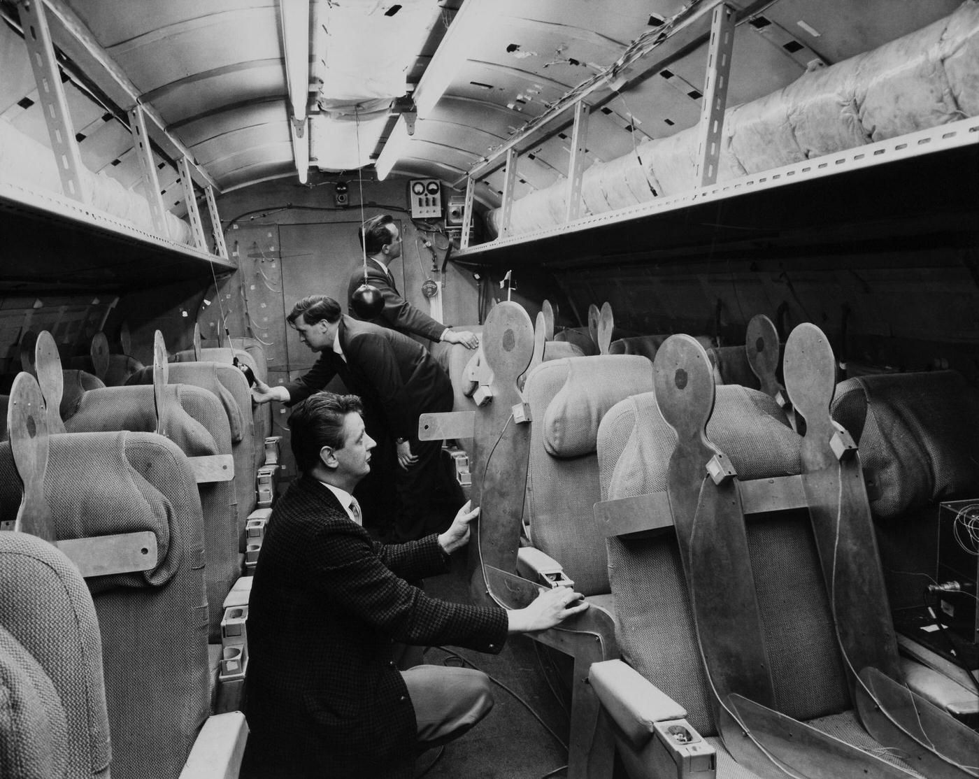 A Concorde fuselage test is conducted on May 17th, 1954.