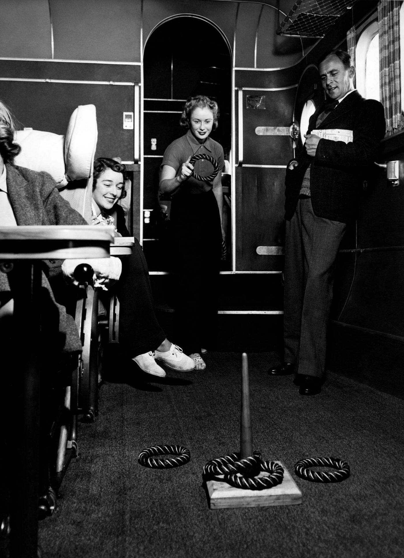 Passengers playing on the Empire in 1950.