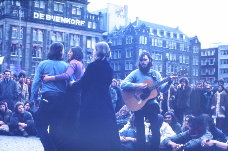 Hippies, Artists, and Activists: Life on Dam Square, Amsterdam in the 1970s
