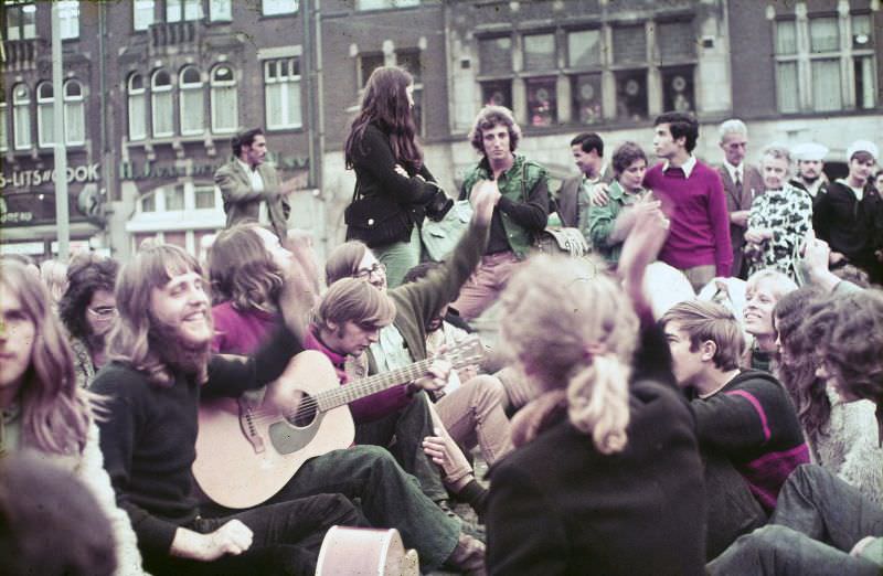 Hippies, Artists, and Activists: Life on Dam Square, Amsterdam in the 1970s