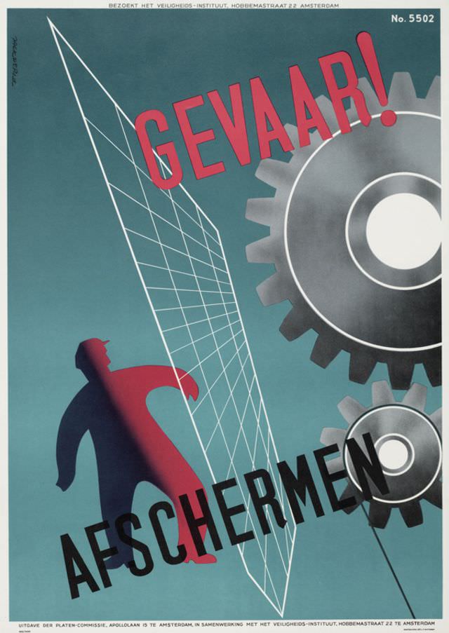 Poster by Jack de Rijk, 1955