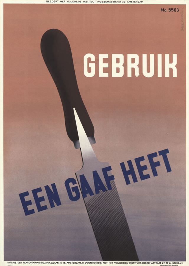 Poster by Jack de Rijk, 1955