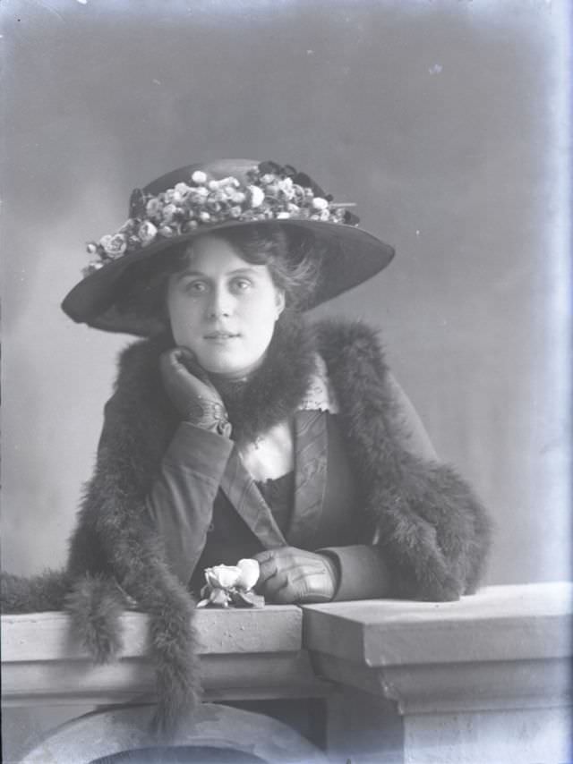 Miss Braddhaw poses for a portrait on November 21, 1910