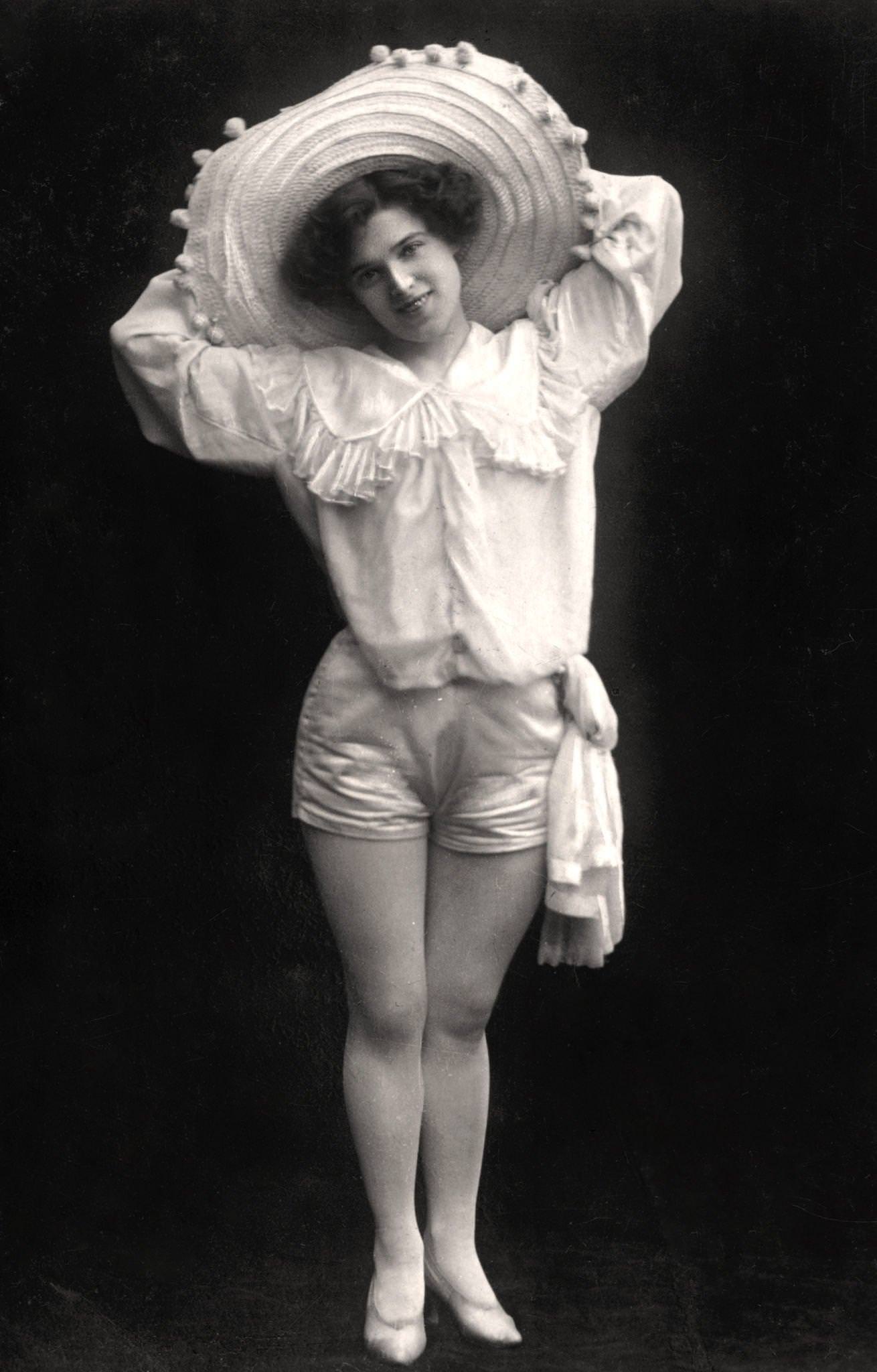 Rosie Begarnie, a British actress, looks captivating in her 1906 portrait