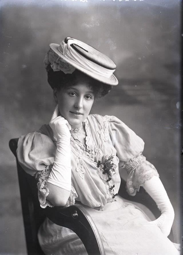 Miss Gowerlores poses for a portrait on December 19, 1906