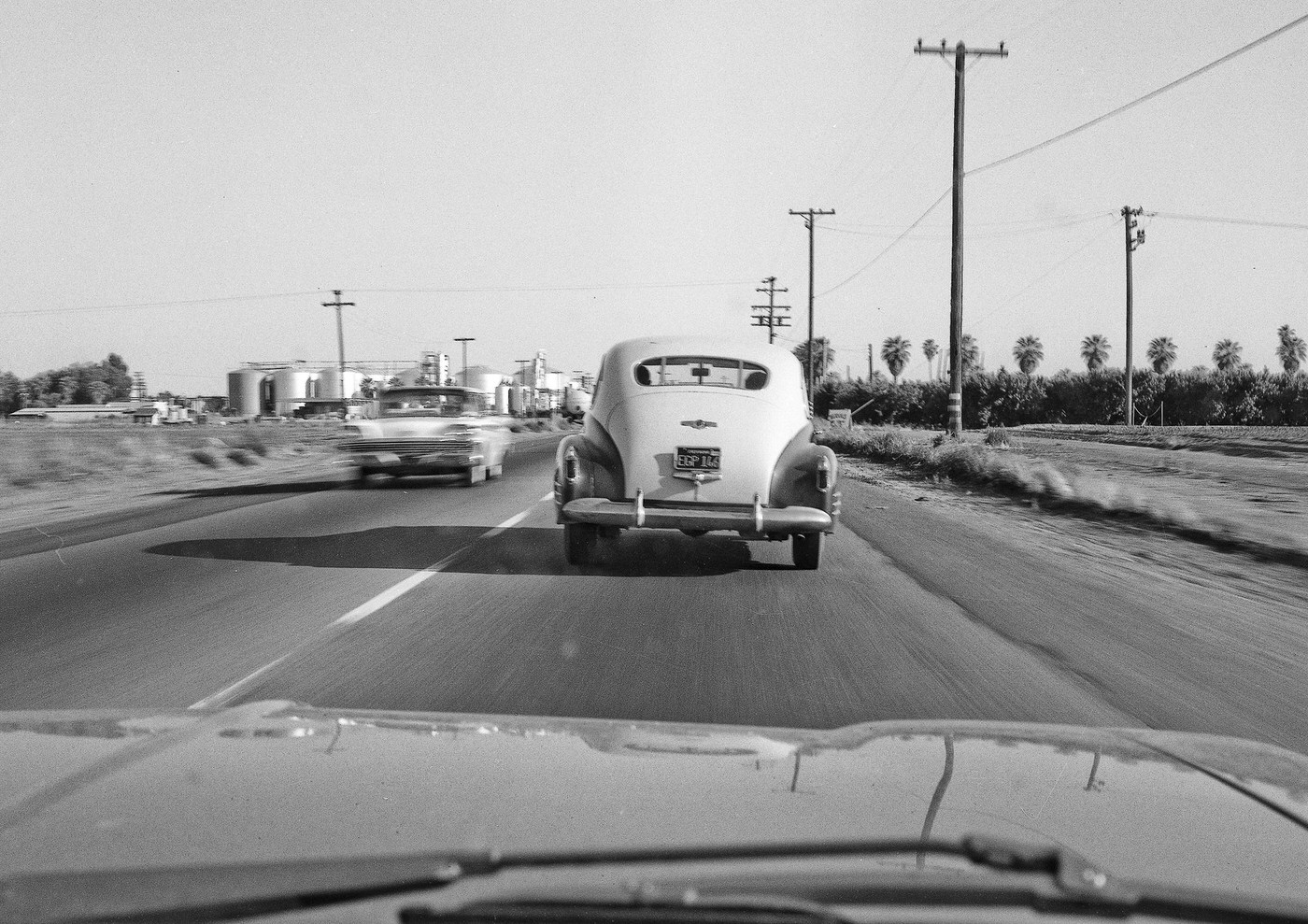 South bound on Clovis Ave in 1961 approx 1/2 mile from the Olive intersection in east Fresno, California.