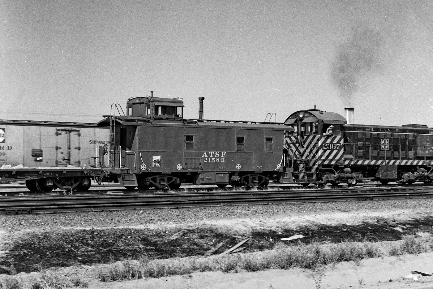 Along the main Santa Fe tracks in south Fresno in California's San Joaquin Valley back in 1962.