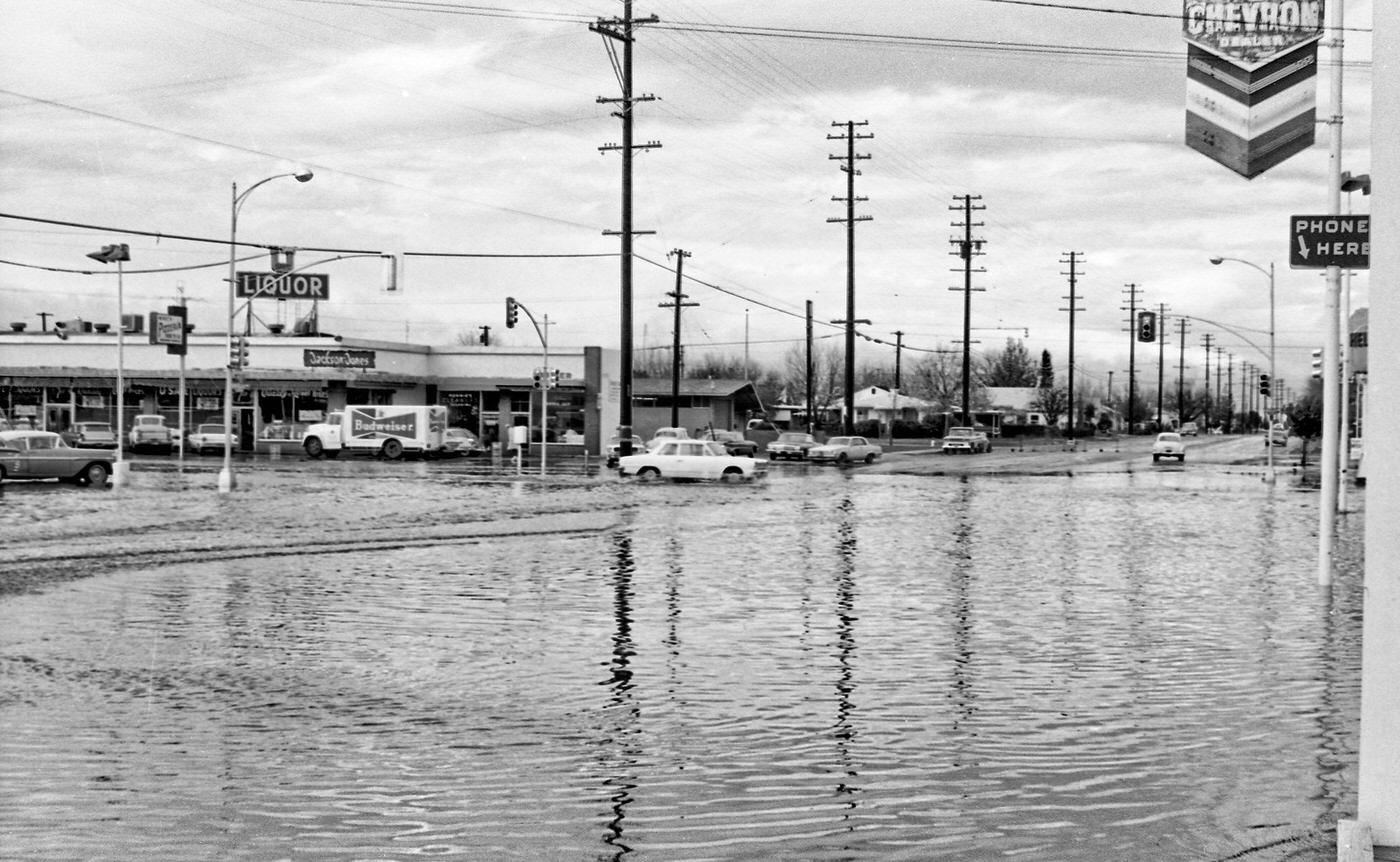 At the Shields and West intersection in west Fresno, 1966