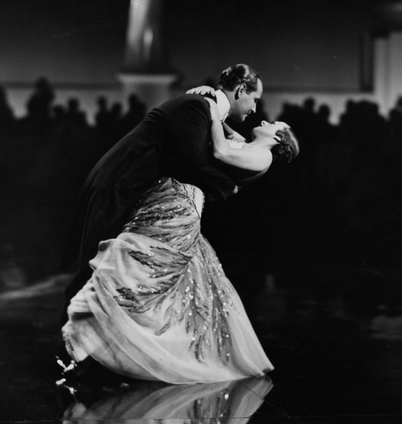 Cabaret dancing duo Veloz and Yolanda perform the tango in a scene from the film 'The Pride Of The Yankees, 1942